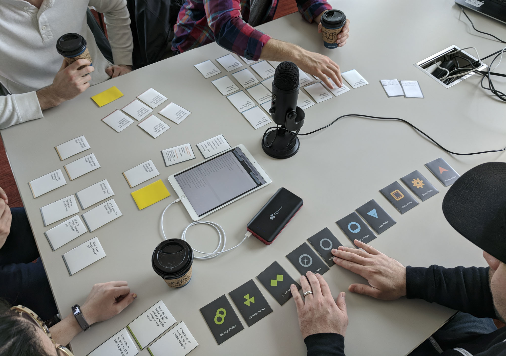 Color strips improved Question Cards, but colored probes still confused players.